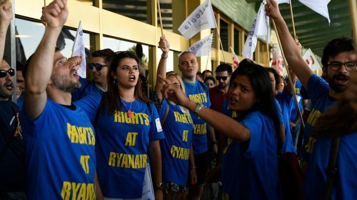 Ryanair confía en zanjar sus conflictos laborales antes de Navidad
