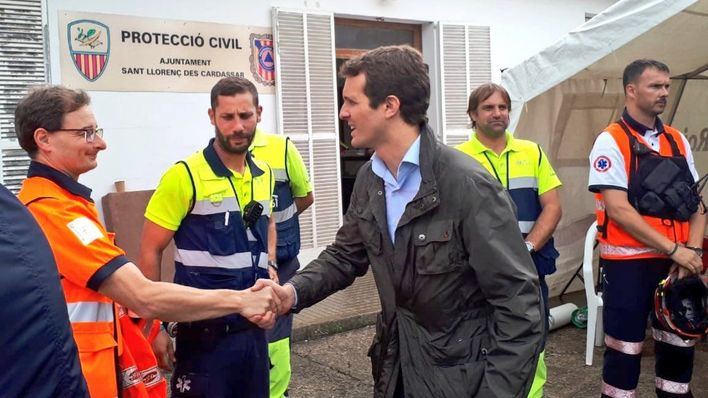 El líder del PP, Casado, en Sant Llorenç: 'En esto vamos todos juntos'