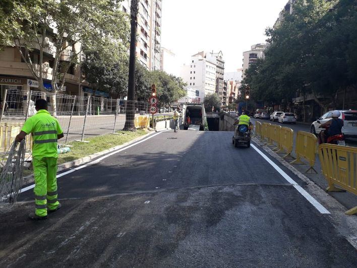 Cortes de tráfico a partir de este lunes a la altura del túnel de Via Alemanya