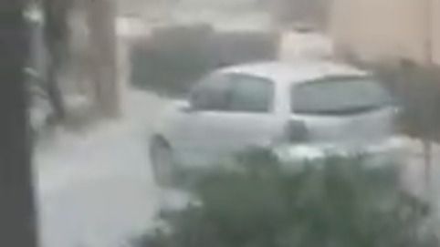 La tormenta llega a Mallorca con una fuerte granizada en Santa Ponça