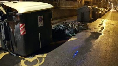 Detenido por quemar dos baterías de contenedores en Palma