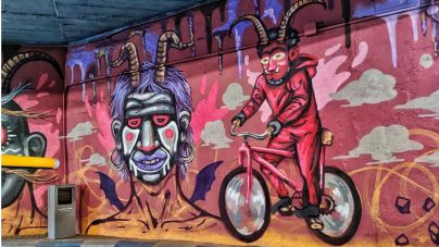 El arte de Soma brilla en el aparcamiento de Avingudes