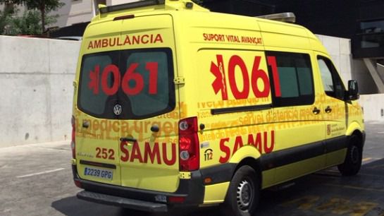 El herido fue trasladado en ambulancia hasta la Policlínica