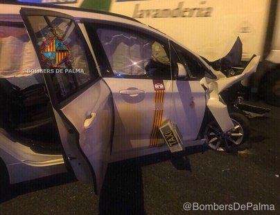 Siete heridos en un choque frontal y una colisión en cadena junto a los túneles de Génova de Palma