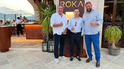 Sven Koch, CEO Azumi Restaurant Group, Jorge Lorenzo, tres veces campeón del mundo de MotoGP, 
y Toni Mir, CEO de Cap Vermell Group.